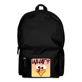 Truthahn GESICHT - Tierillustration - Was - Rucksack - Schwarz - Vorne