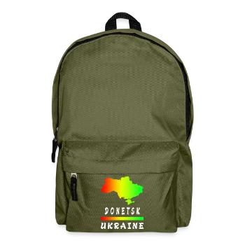 Donetsk Ukraine Regenbogen Design - Rucksack - Olivgrün - Vorne
