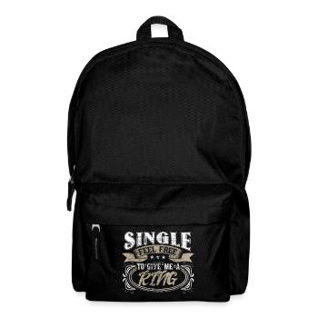 Single Independence Drôle Cadeau - Sac à dos - noir - Devant