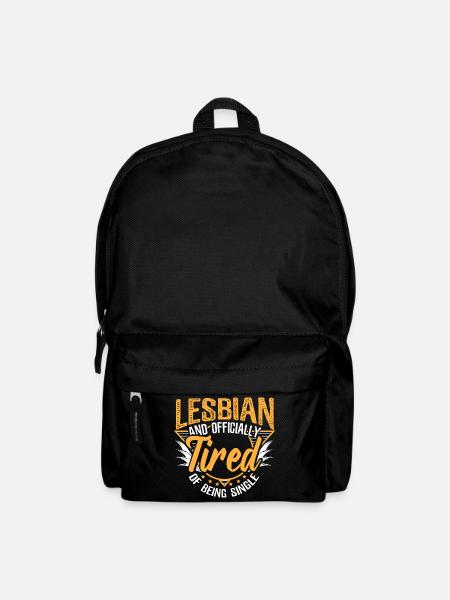 Lesbisch Single Liebe Queer Geschenkidee - Rucksack - Schwarz