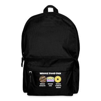 Lecker Naschen Donut Kuchen Süßigkeiten Statement - Rucksack - Schwarz - Vorne