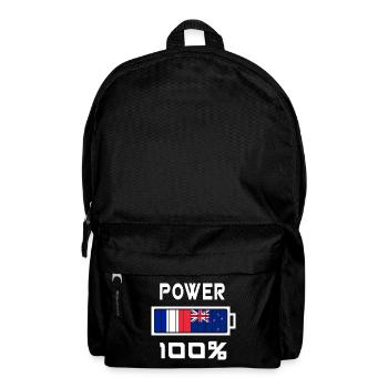 Nouvelle-Zélande et France Power 100% - Sac à dos - noir - Devant
