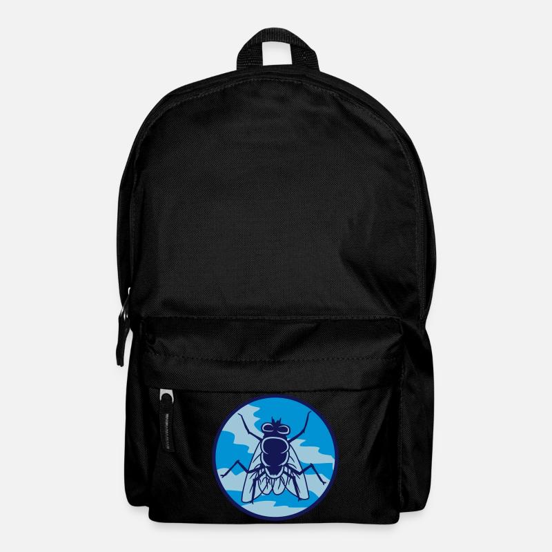 Kreis Stubenfliege kleine Hausfliege - Rucksack - Schwarz