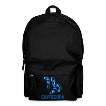 Tierkreis Spruch Steinbock Sterndeutung Galaxie - Rucksack - Schwarz - Vorne