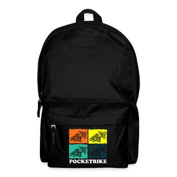 Motocross Cool Motorcyclist Mud - Backpack - black - Front