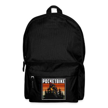 Pocketbike Biker Two-wheeler Mud - Backpack - black - Front