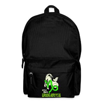 Sternzeichen Horoskop Steinbock Cool Statement - Rucksack - Schwarz - Vorne