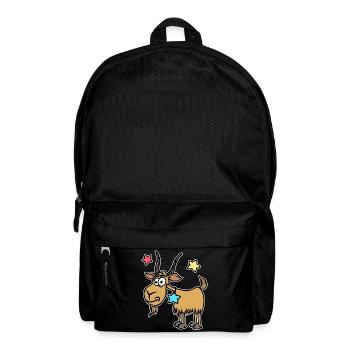 Steinbock Gestirne Esoterik Tierkreis Galaxie - Rucksack - Schwarz - Vorne