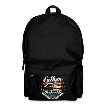 Vater und Sohn Dad Geschenkidee - Rucksack - Schwarz - Vorne