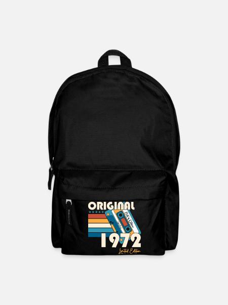 Oktober Jahrgang 1972 50. Geburtstag Geschenk Tape - Rucksack - Schwarz