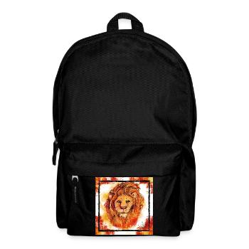 Der Rote Löwe - Rucksack - Schwarz - Vorne