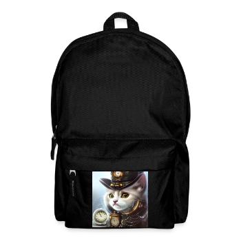 Chaton steampunk mignon - Sac à dos - noir - Devant