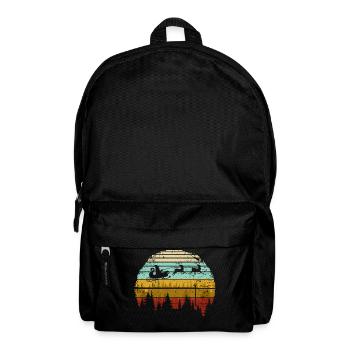 Vintage Sunset Santa Schlitten - Rucksack - Schwarz - Vorne