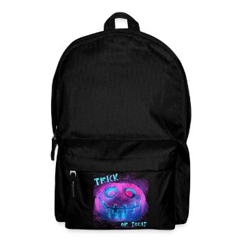 Neon Kürbis Trick Or Treat - Rucksack - Schwarz - Vorne
