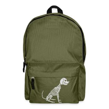 Skeleton Dog Halloween Design - Sac à dos - vert olive - Devant
