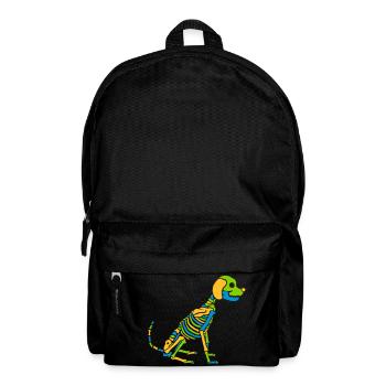 Chien squelette coloré Halloween - Sac à dos - noir - Devant