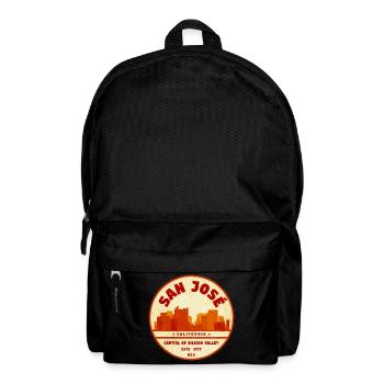 San Jose Retro Stadtbadge Kalifornien - Rucksack - Schwarz - Vorne