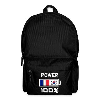 La Corée du Sud et France Power 100 % - Sac à dos - noir - Devant