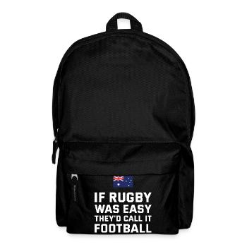 If Rugby Was Easy Australia Rugby - Rucksack - Schwarz - Vorne