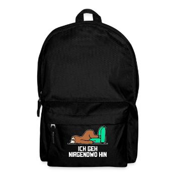 Faul Tier Müde Faultier Statement Zoo Schlafen - Rucksack - Schwarz - Vorne