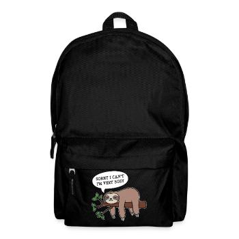 Jungle Animal Lazy Statement Sloth Sleeping - Backpack - black - Front