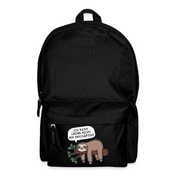 Faul Tier Statement Schlafen Müde Faultier - Rucksack - Schwarz - Vorne
