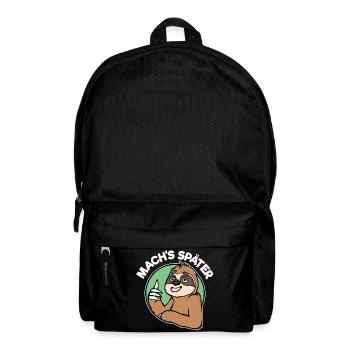 Faul Tier Säugetier Faultier Statement Urwald - Rucksack - Schwarz - Vorne