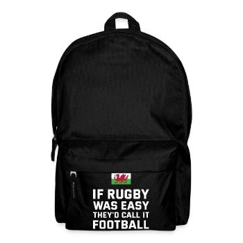 If Rugby Was Easy Wales Rugby - Backpack - black - Front