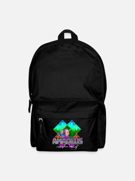 Mozart Pop Art | Wolfgang Amadeus Mozart Cadeau - Sac à dos - noir