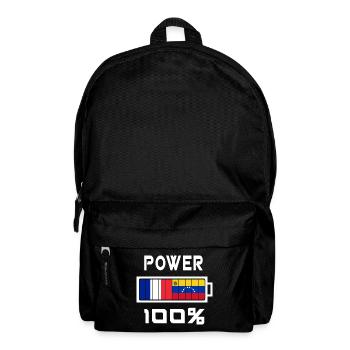 Venezuela und Frankreich Power 100% - Rucksack - Schwarz - Vorne