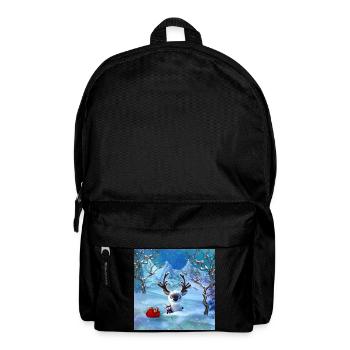 Cute little reindeer in a winter landscape - Backpack - black - Front