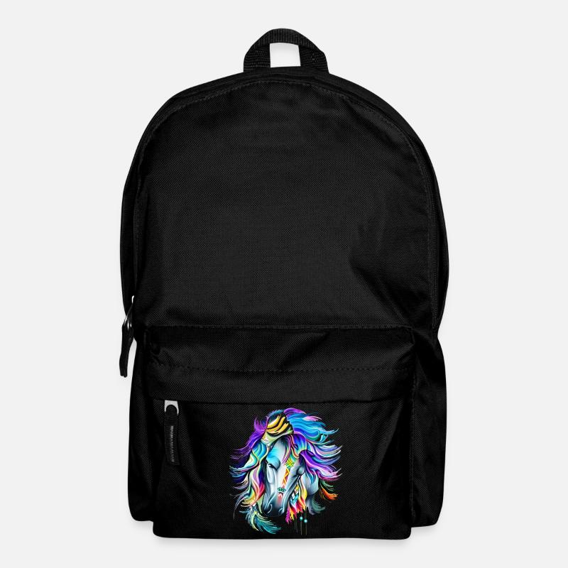 Pferdekopf Tribal - Rucksack - Schwarz