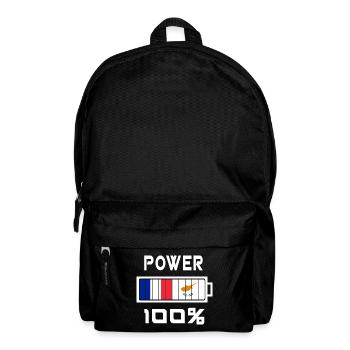 Zypern und Frankreich Power 100% - Rucksack - Schwarz - Vorne