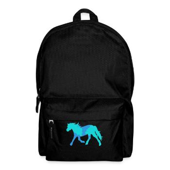 Cool Pferde Islandpferde Pferdeliebe Ross - Rucksack - Schwarz - Vorne
