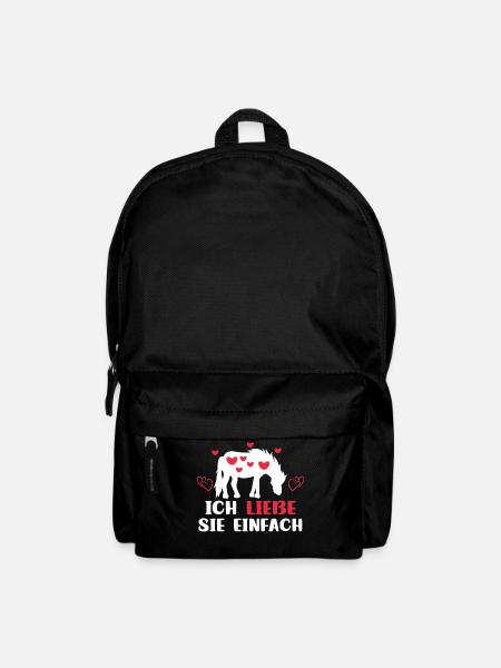 Pferdeliebe Herz Islandpferde Statement Araber - Rucksack - Schwarz
