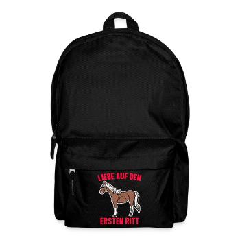 Cool Pferde Reiten Statement Islandpferde Ross - Rucksack - Schwarz - Vorne