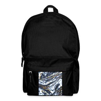 Marble meets gold Marble gold texture - Backpack - black - Front