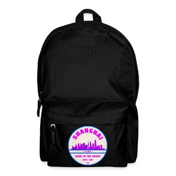 Shanghai China Skyline Badge - Rucksack - Schwarz - Vorne