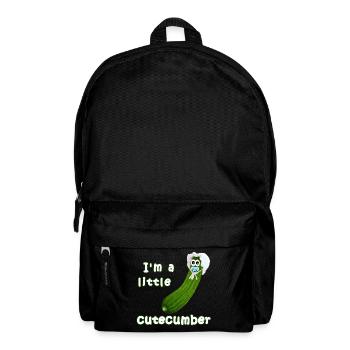 Little Cutecumber - Sweet and lovely baby cucumber - Backpack - black - Front