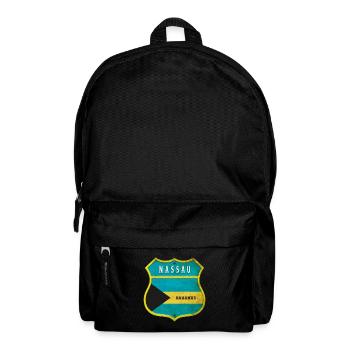 Nassau Bahamas flag crest design - Backpack - black - Front