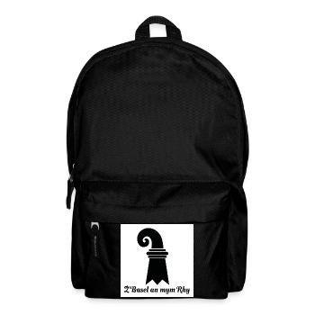 Basel am Rhein - Rucksack - Schwarz - Vorne