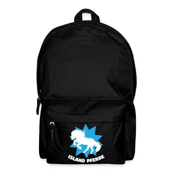 Islandpferde Tölt Galopp Trab Pferde Spruch Pferde - Rucksack - Schwarz - Vorne