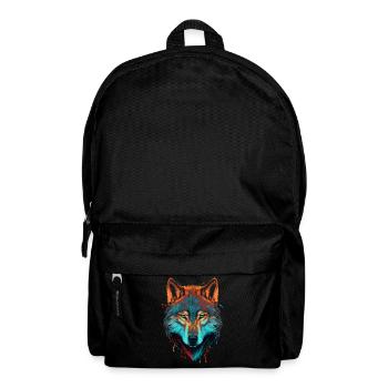 Ein Wolfskunstwerk als perfektes Geburtstagsgeschenk - Rucksack - Schwarz - Vorne