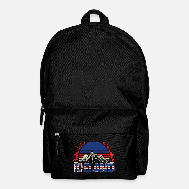 Island Pferde Land Geschenk - Rucksack - Schwarz