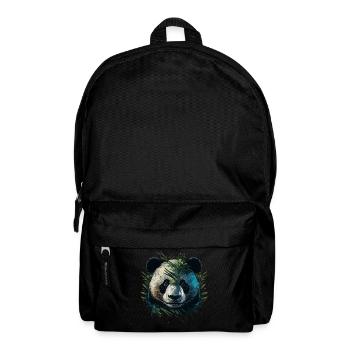 Panda caché derrière des lattes - Sac à dos - noir - Devant