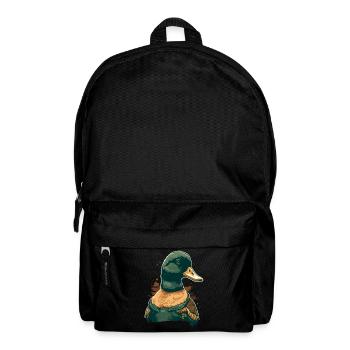 Cartoon Ente - Rucksack - Schwarz - Vorne