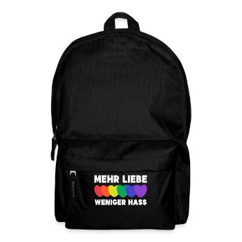 Relation de cœur LGBT STatement Amour Droits de l’homme - Sac à dos - noir - Devant