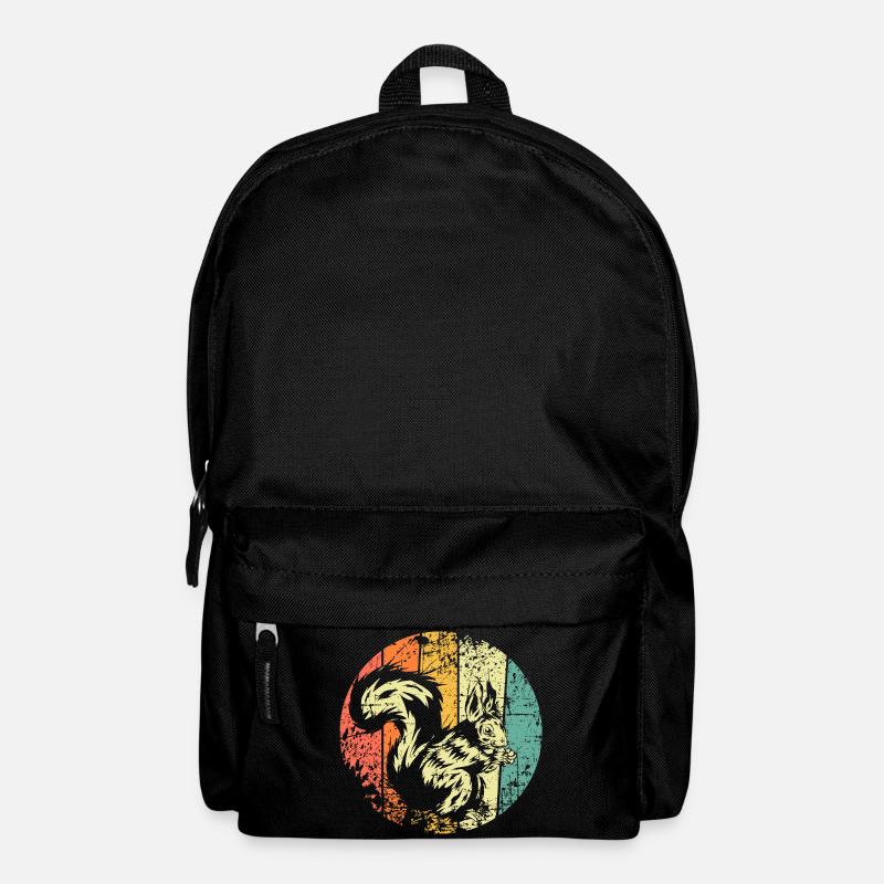 Vintage Eichhörnchen - Rucksack - Schwarz