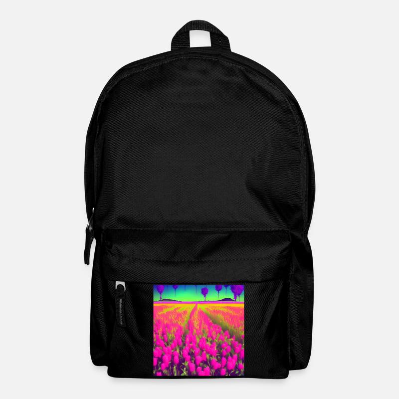 Hippy Flowers for Field Trip Ideas - Backpack - black