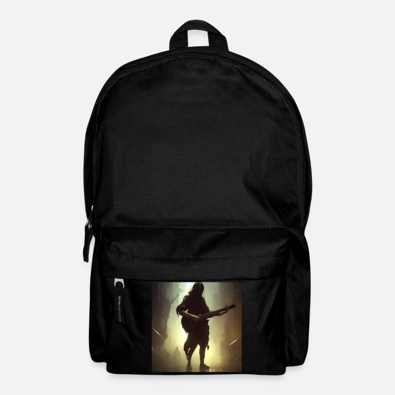 Dark guitarist portrait - Backpack - black